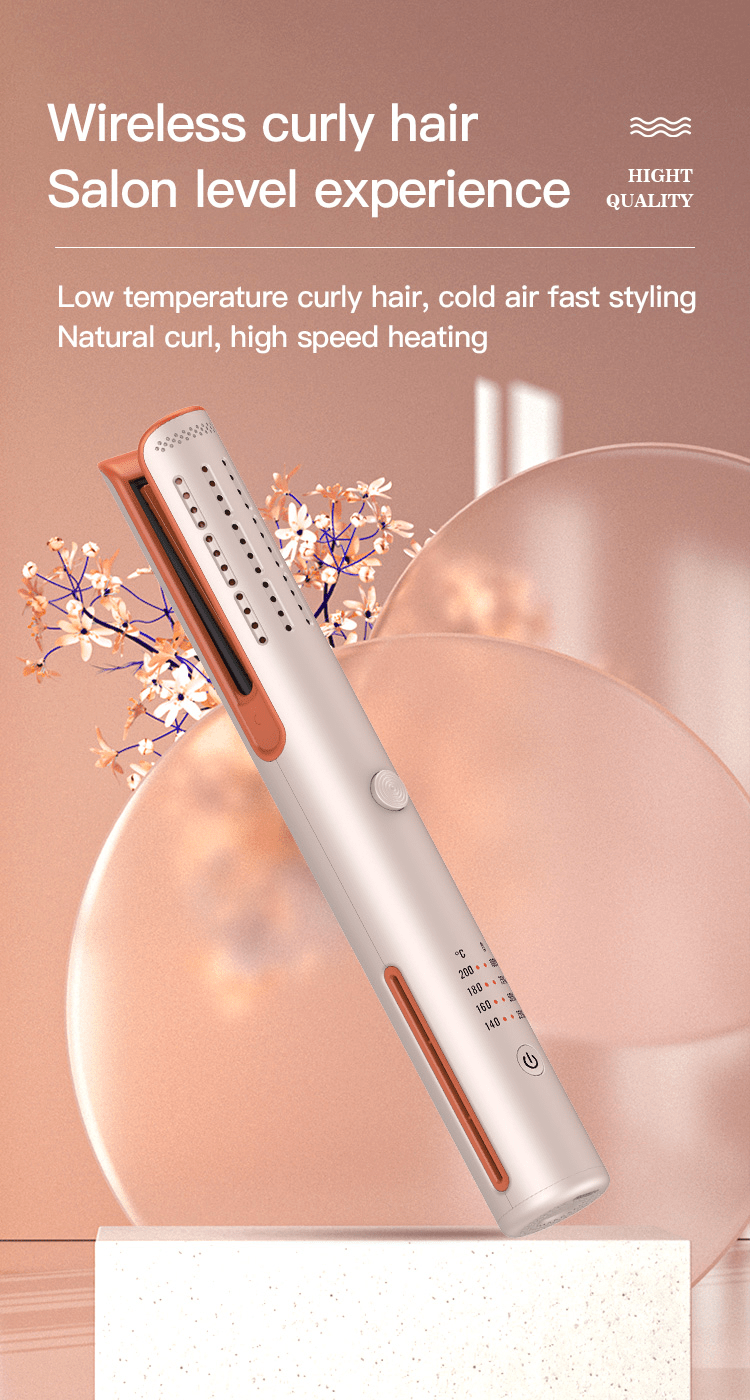 Wireless Cold Air Style USB Charging Hair Straightener