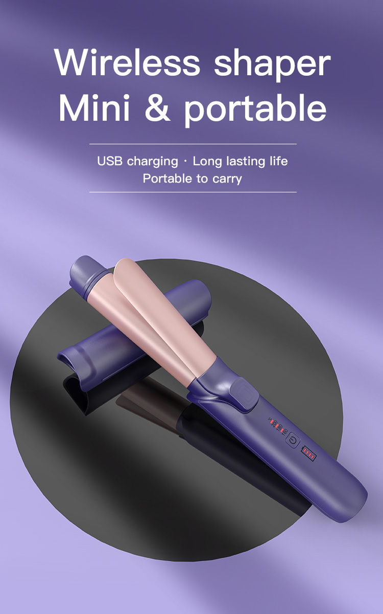 wireless battery handheld hair curler